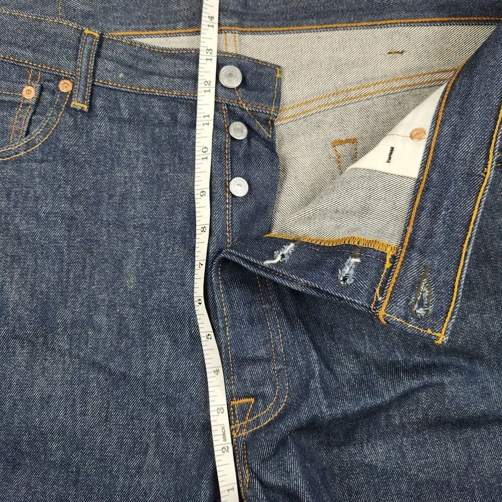 Levis 501XX Jeans Mens 38x30 Dark Wash Button-Fly Shrink-to-Fit Heavy Streetwear